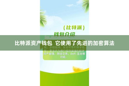 比特派资产钱包  它使用了先进的加密算法