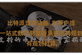 比特派理财功能  为用户提供了一站式数字财富管承接决有规划打算